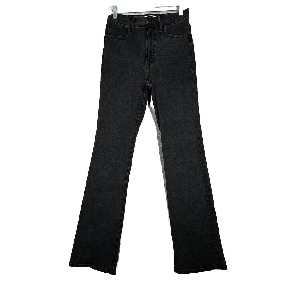 Madewell Jeans Women 4 27" Washed Black Skinny Flare Neutral Minimal Grunge Punk